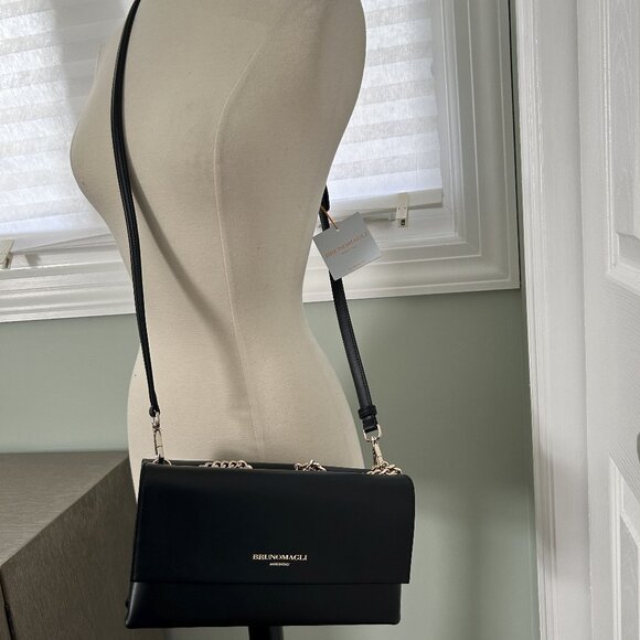 BRUNO MAGLI CONCERTINA CROSSBODY, BLACK, NWT - Picture 1 of 14
